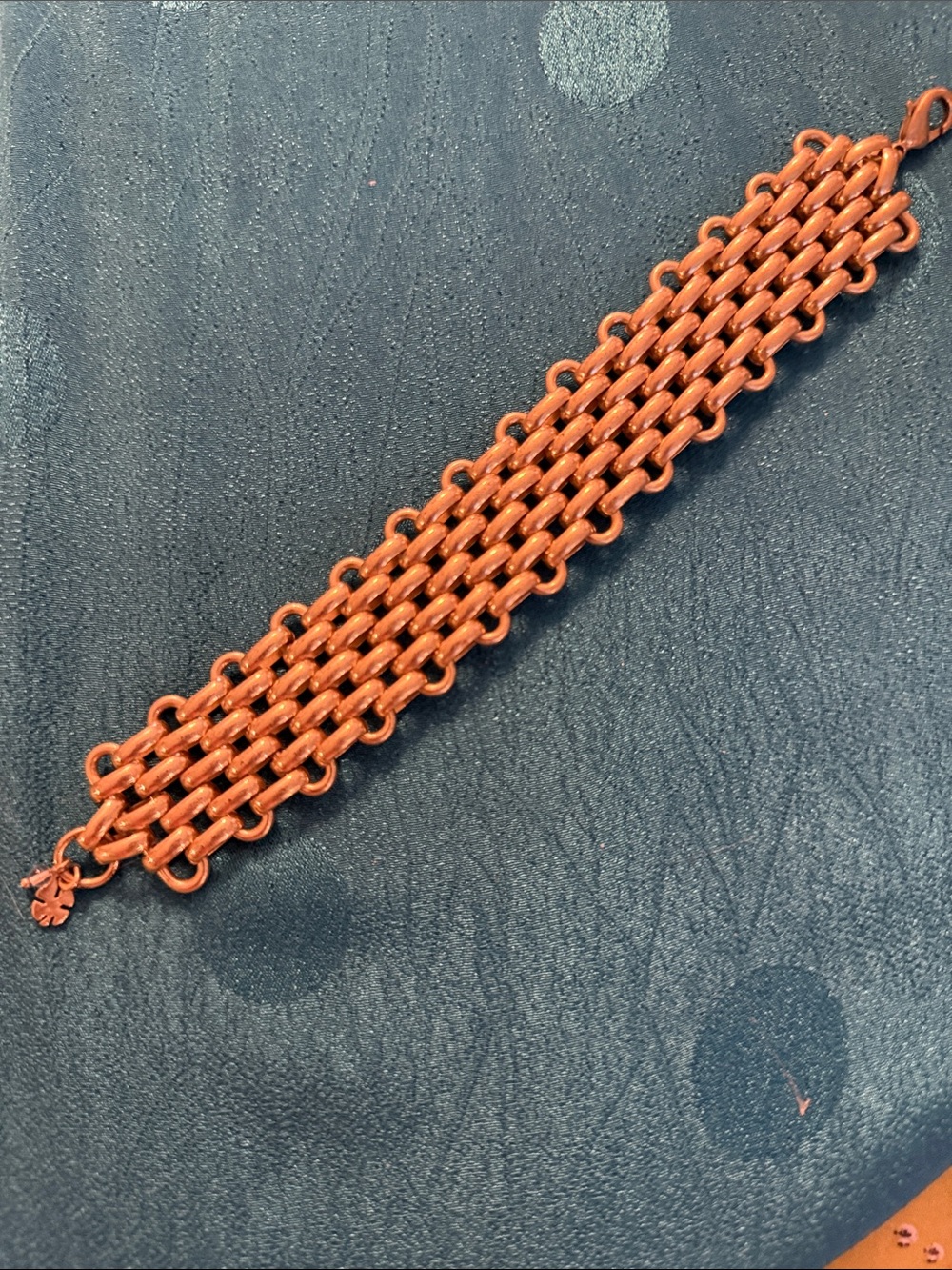 Women’s Orange Link Chain Bracelet - Brand Unspecified